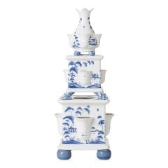 Country Estate Tulipiere Tower Set/3pc - Delft Blue