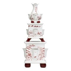 Country Estate Winter Frolic Tulipiere Tower Set/3pc