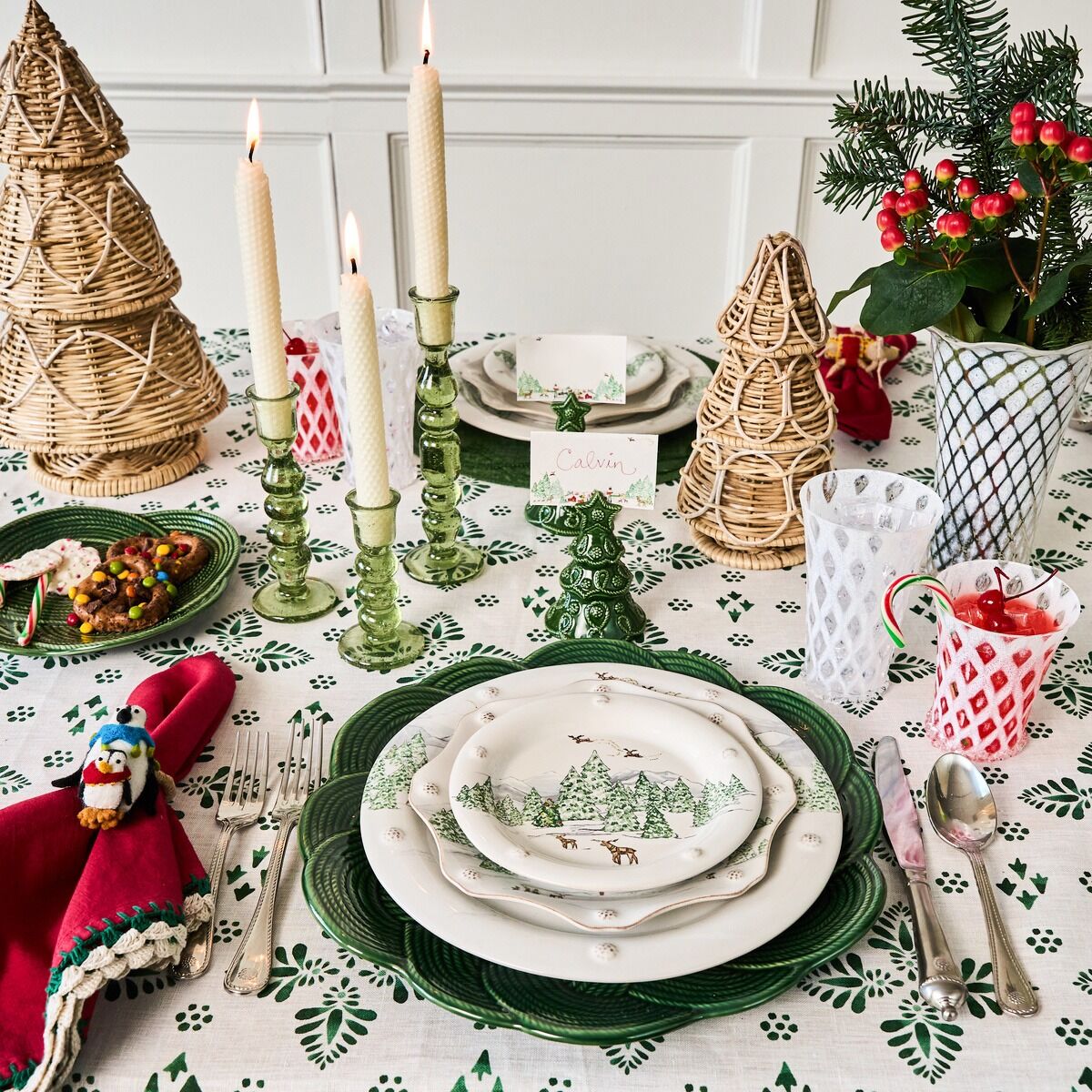Berry & Thread North Pole Side/Cocktail Plate Assorted Set/4