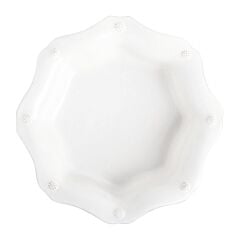 Berry & Thread Scalloped Pasta/Soup Bowl - Whitewash