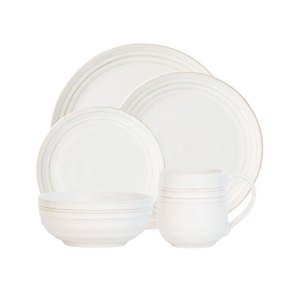 Bilbao 5pc Place Setting - Whitewash (KC01/10, KC02/10, KC03/10, KC07/10, KC46/10)