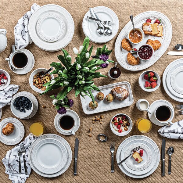 Le Panier 16 Parça Yemek Takımı Beyaz Eskitme