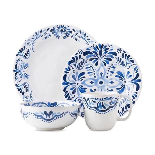 Iberian 4pc Place Setting - Indigo (KI01/046, KI02/046, KI07/046, KI46/046)