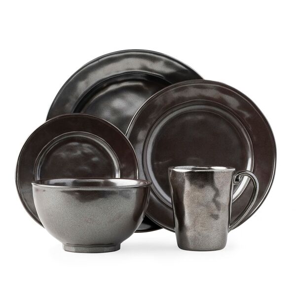 Pewter Stoneware 5pc Place Setting (KP01/91, KP02X/91, KP03/91, KP07/91, KP06X/91)