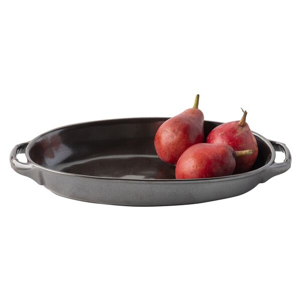 Pewter Stoneware Seramik Fırın Kabı