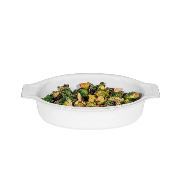 Puro Oval Fırın Kabı Beyaz Eskitme
