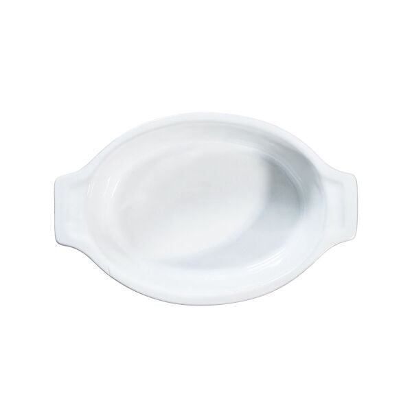 Puro Oval Fırın Kabı Beyaz Eskitme
