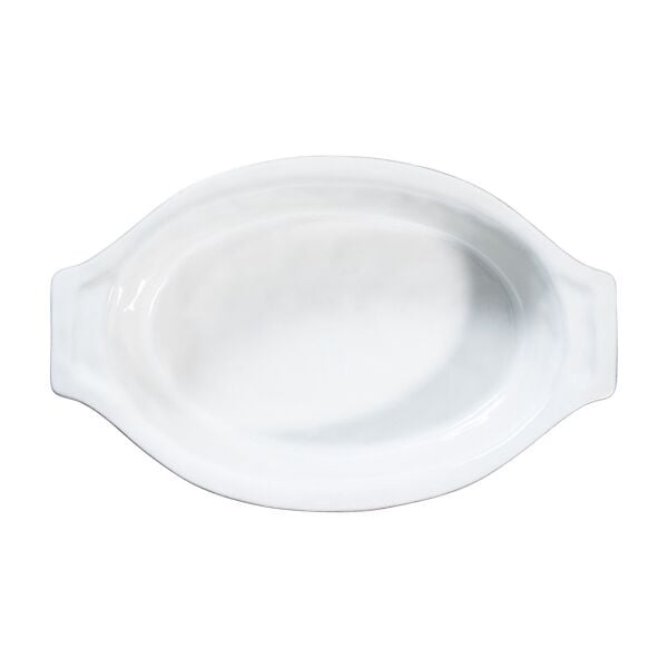 Puro Oval Fırın Kabı Beyaz Eskitme