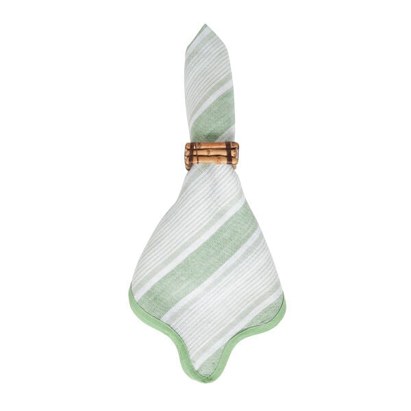 Cabana Stripe Peçete 4lü Set Yosun Yeşili