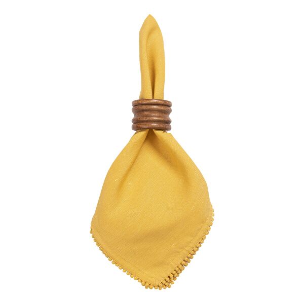 Berry Trim Napkin - Saffron