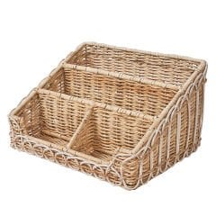 Provence Rattan Stationery Holder - Whitewash