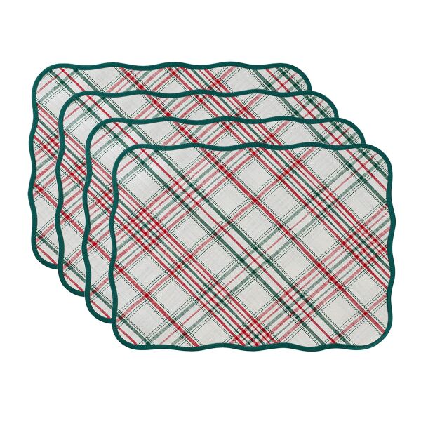 Merry Tartan Amerikan Servis 4lü Set