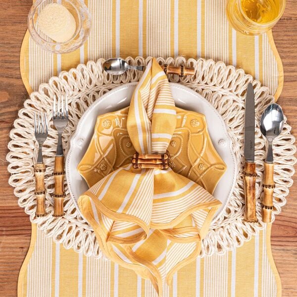 Straw Loop Oval Placemat - Whitewash