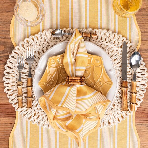 Straw Loop Oval Amerikan Servis Beyaz Eskitme