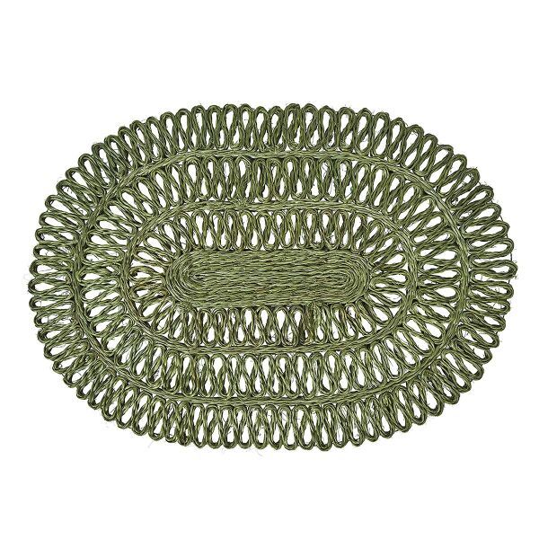 Straw Loop Oval Amerikan Servis Yosun Yeşili