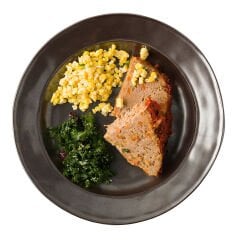 Pewter Stoneware Dinner Plate