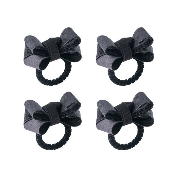 Tuxedo Peçete Halkası 4lü Set Siyah