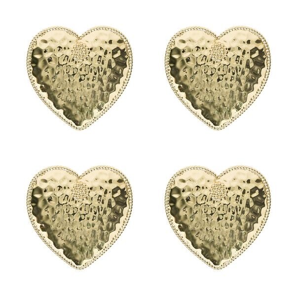 Berry & Thread Heart Peçete Halkası 4lü Set Gold