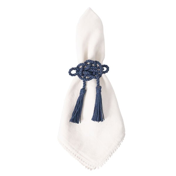 Mystic Knot Peçete Halkası 4lü Set Lacivert