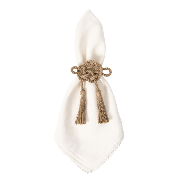 Mystic Knot Peçete Halkası 4lü Set Vizon