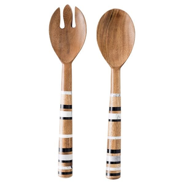 Stonewood Stripe Salata Servis Seti 2 Parça Set