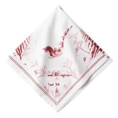 Country Estate Winter Frolic Napkin - Ruby