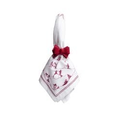 Country Estate Winter Frolic Napkin - Ruby