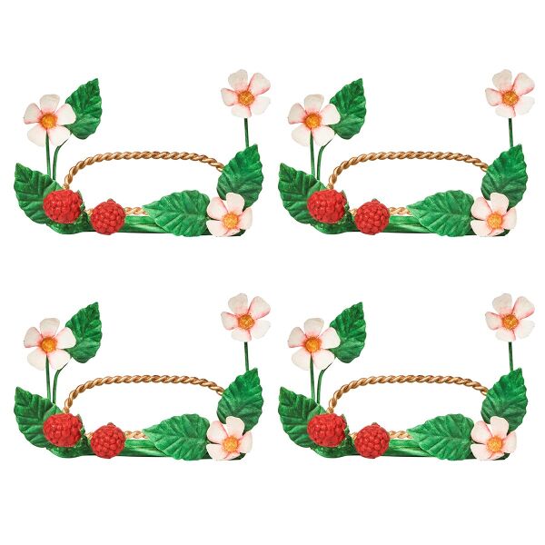 Meadow Walk Raspberries İsim Kartlığı 4lü Set Çok Renkli