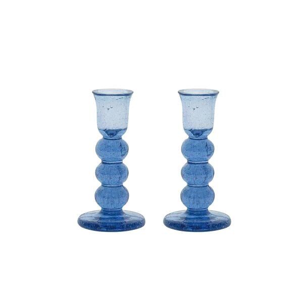 Provence Şamdan 2li Set Şambre Mavi