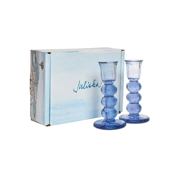 Provence Şamdan 2li Set Şambre Mavi