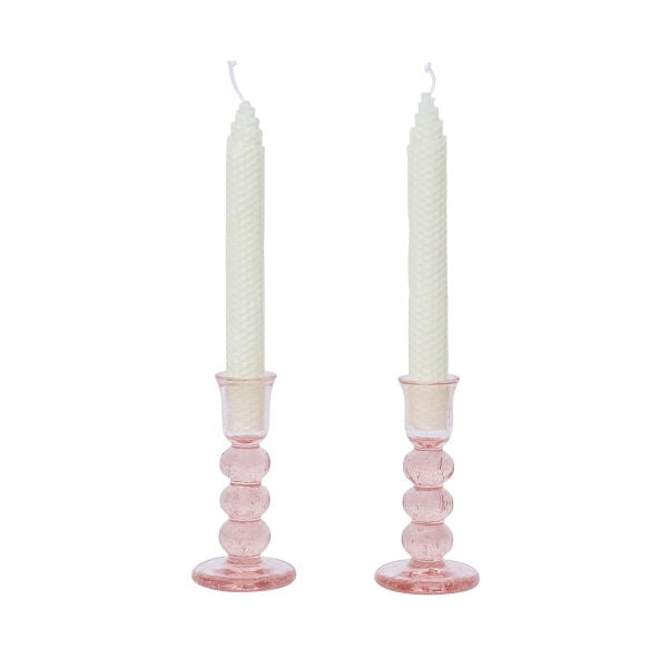 Provence Şamdan 2li Set Pudra Pembe