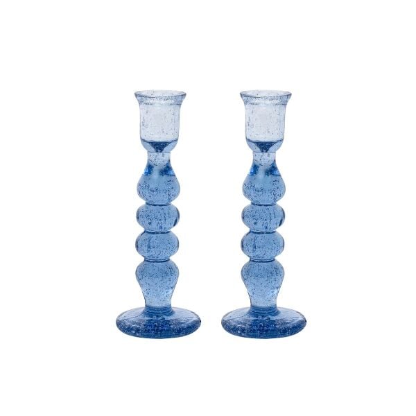 Provence Şamdan 2li Set Şambre Mavi