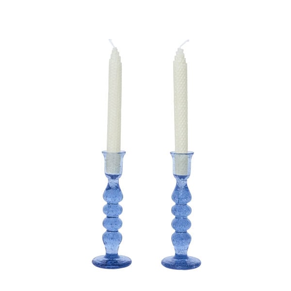 Provence Şamdan 2li Set Şambre Mavi