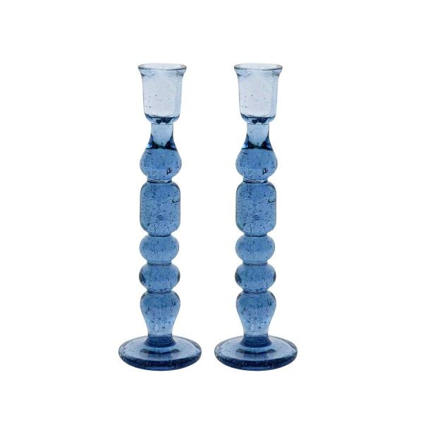 Provence Şamdan 2li Set Şambre Mavi