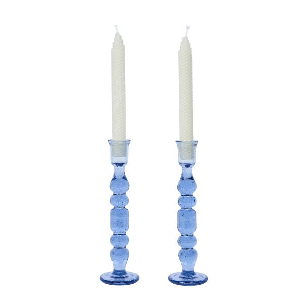 Provence Şamdan 2li Set Şambre Mavi