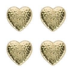 Berry & Thread Heart Napkin Ring Set/4 - Gold
