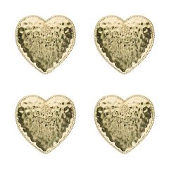 Berry & Thread Heart Napkin Ring Set/4 - Gold