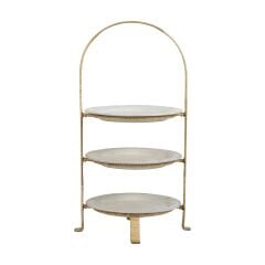 Provence Rattan Triple Tiered Server - Whitewash
