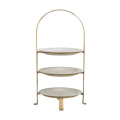 Provence Rattan Triple Tiered Server - Whitewash