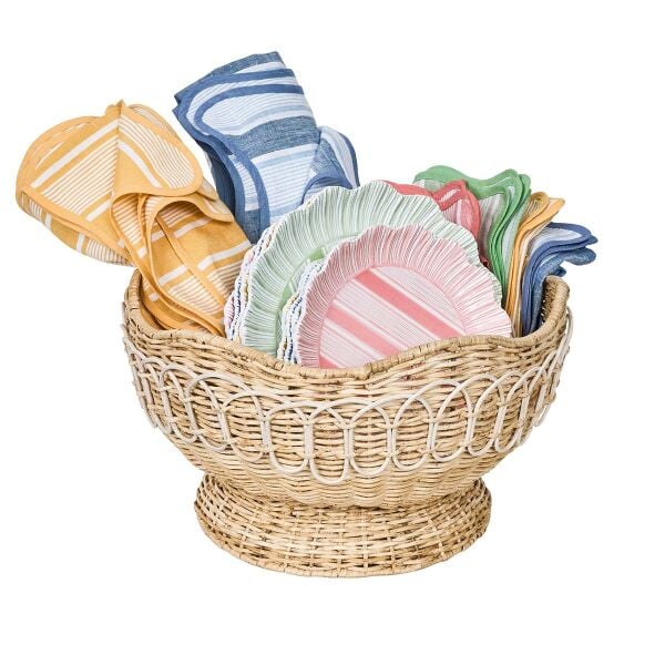 Provence Rattan Kase Beyaz Eskitme