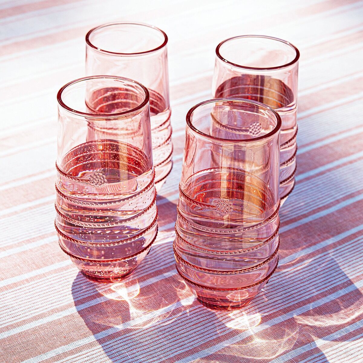 Amalia Acrylic Large Tumbler Set/4 - Coral