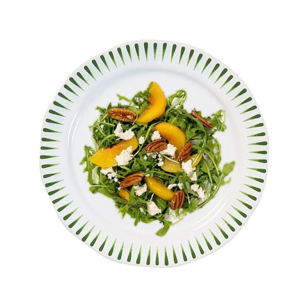 Sitio Stripe Tatlı ve Salata Tabağı Fesleğen Yeşili