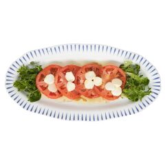 Sitio Stripe 15'' Hostess Tray - Delft Blue